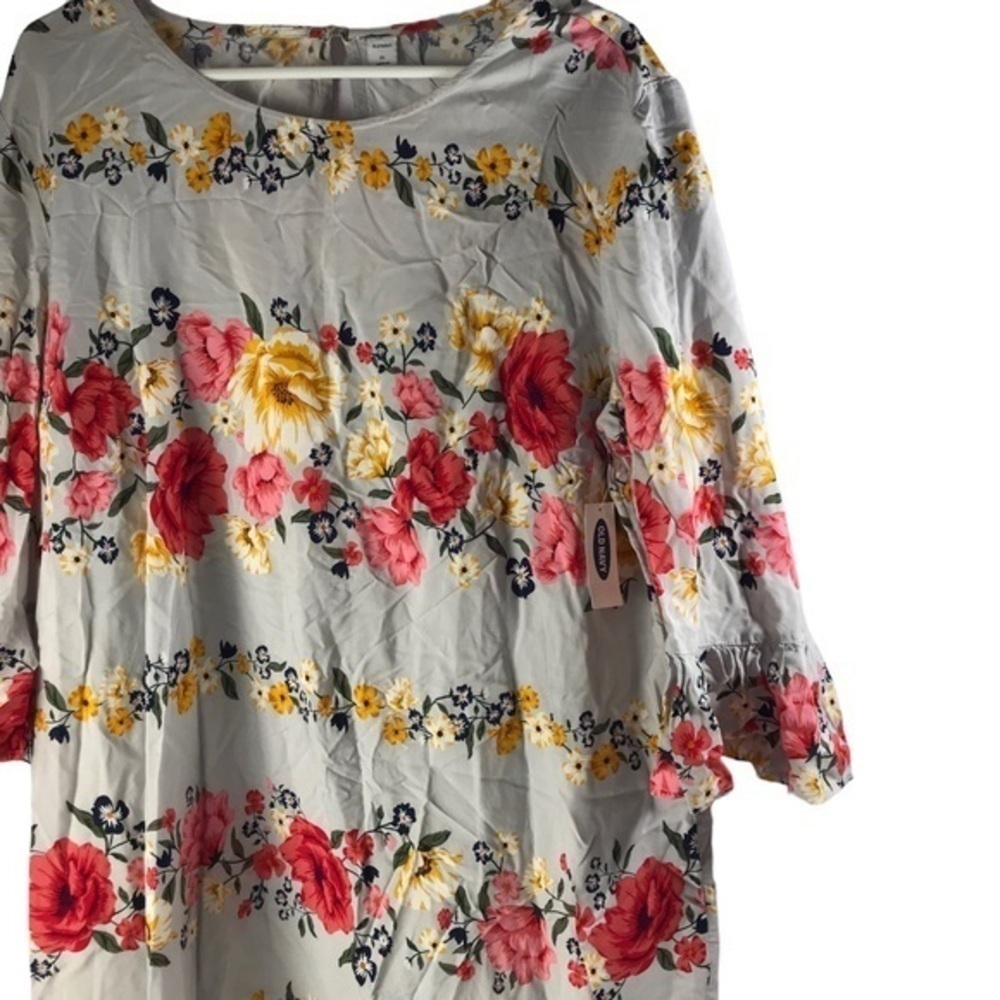 Nwt Old Navy Floral Shift Dress / Bell Sleeves size XL - Picture 4 of 5